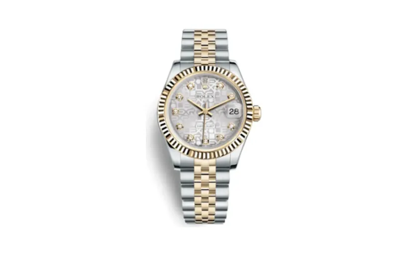 Rolex Datejust 31 Rolesor Yellow Fluted / Jubilee / Silver Computer