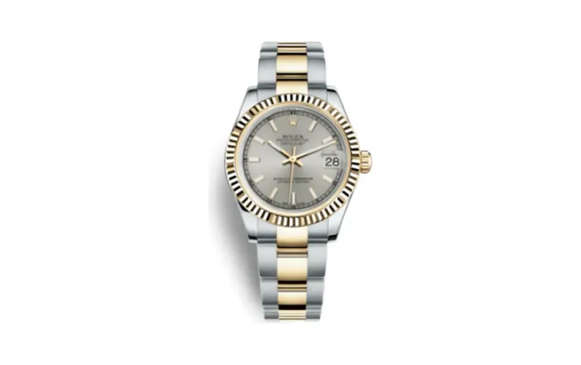 Rolex Datejust 31 Rolesor Yellow Fluted / Oyster / Silver