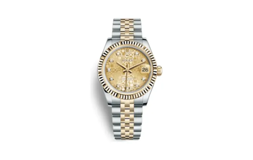 Rolex Datejust 31 Rolesor Yellow Fluted / Jubilee / Champagne Computer