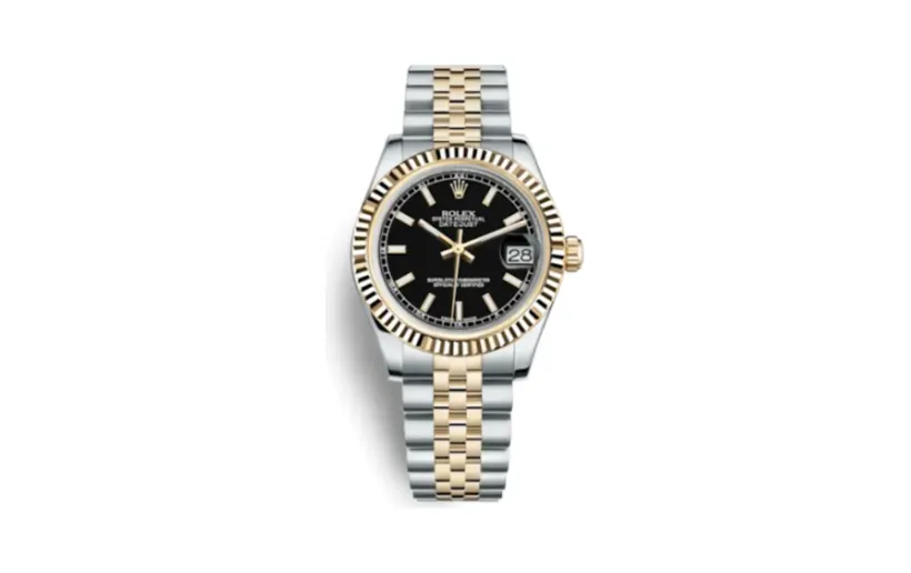 Rolex Datejust 31 Rolesor Yellow Fluted / Jubilee / Black
