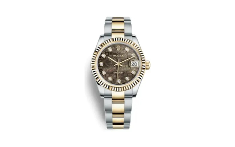 Rolex Datejust 31 Rolesor Yellow Fluted / Oyster / Black MOP Computer