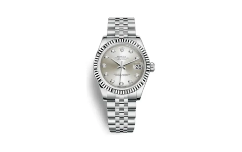 Rolex Datejust 31 Stainless Steel Fluted / Jubilee / Silver - Diamond