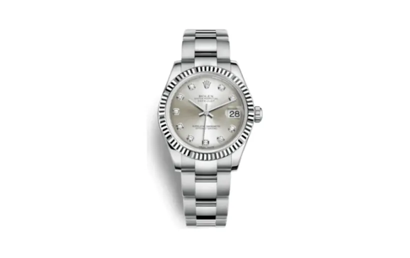 Rolex Datejust 31 Stainless Steel Fluted / Oyster / Silver - Diamond