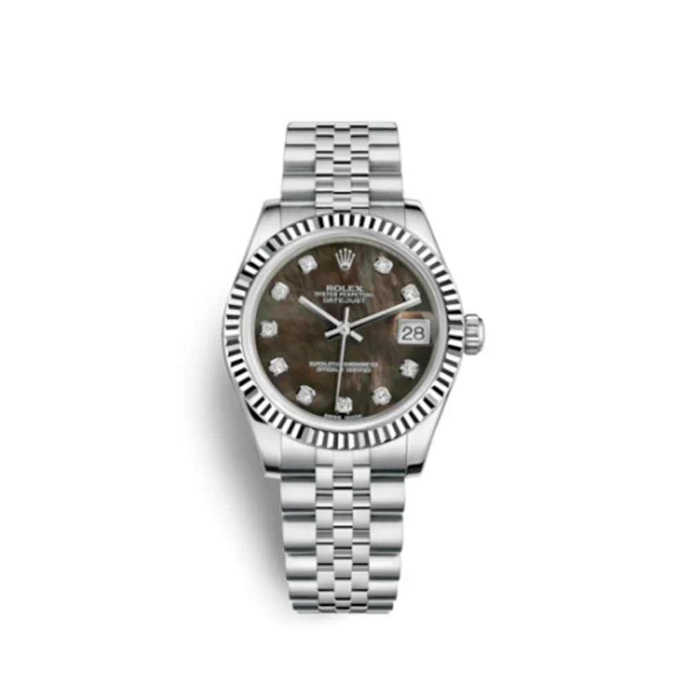 Rolex Datejust 31 Stainless Steel Fluted / Jubilee / Black MOP