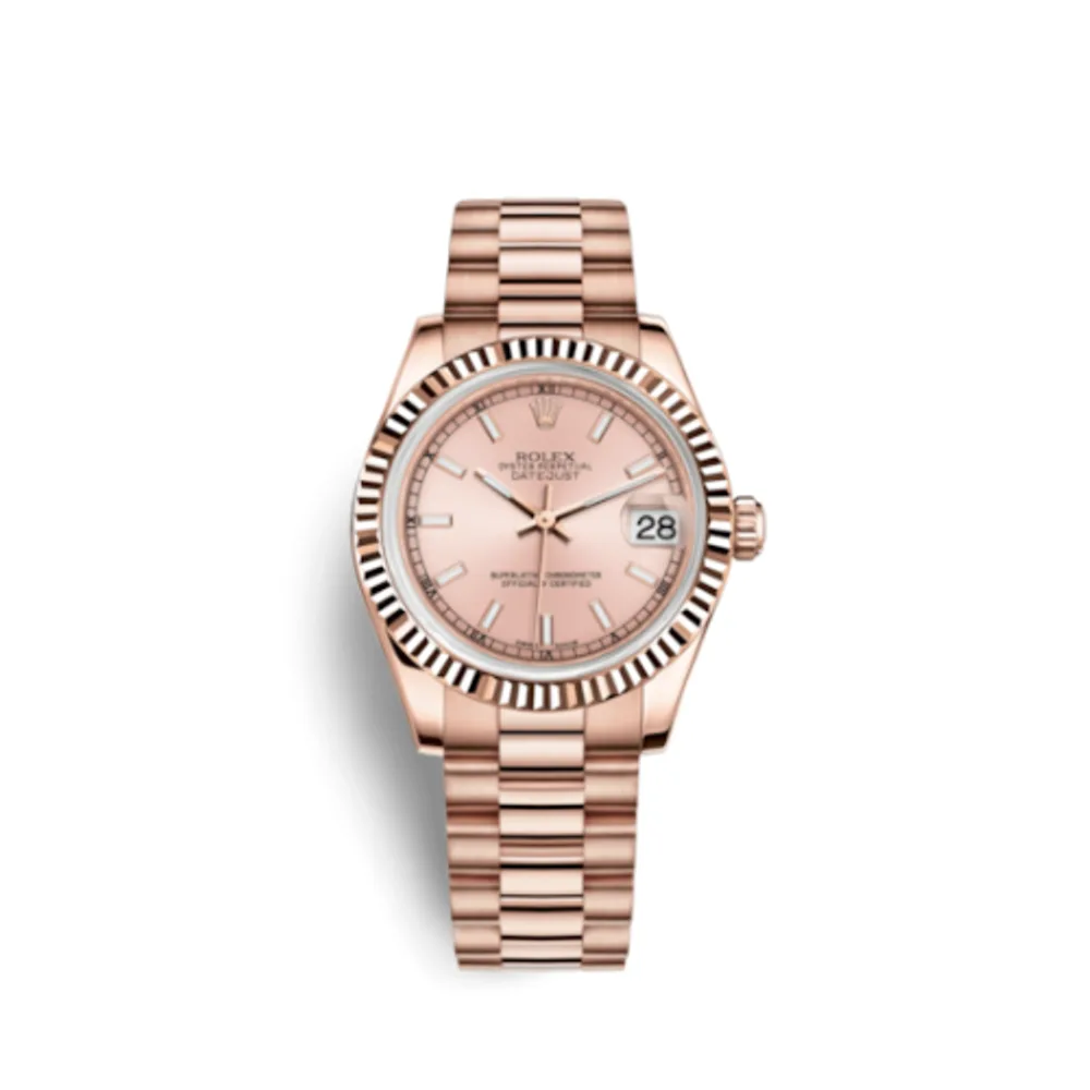 Rolex Datejust 31 Everose Fluted / President / Pink