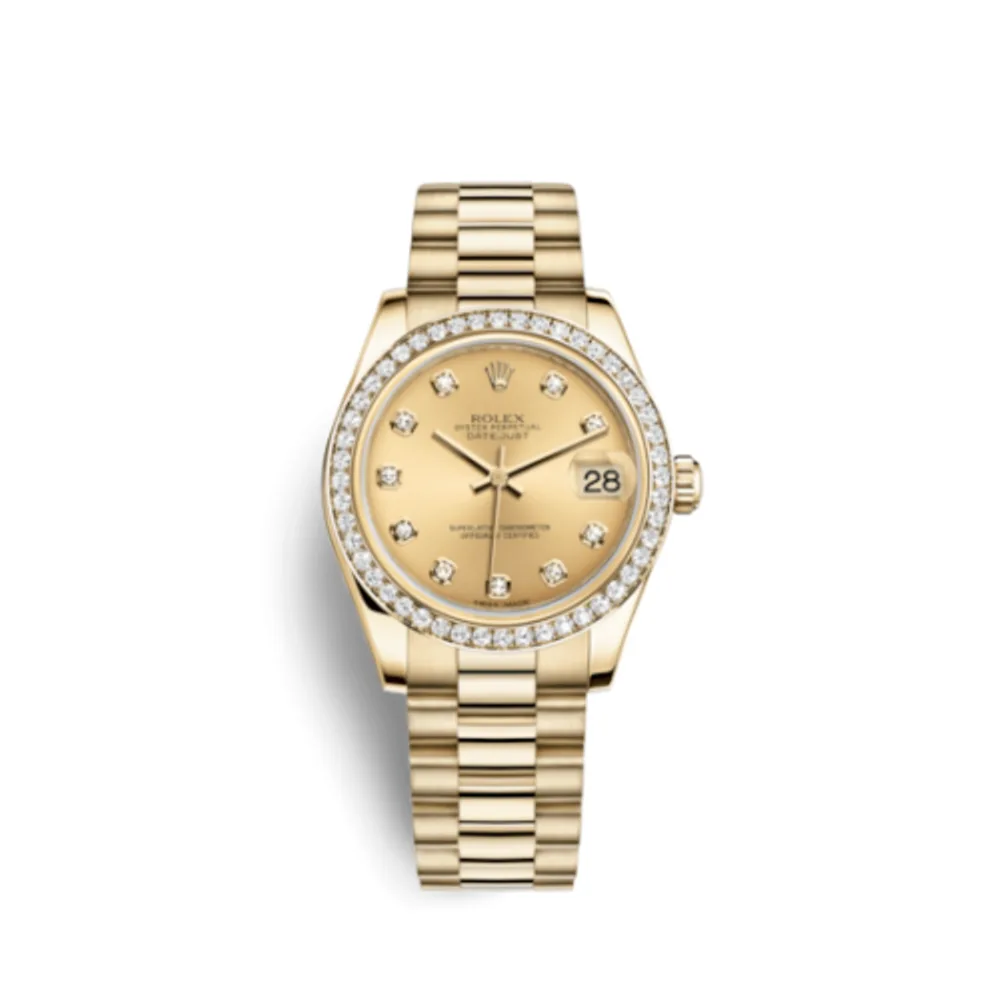 Rolex Datejust 31 Yellow Gold Diamond / President / Champagne Diamond