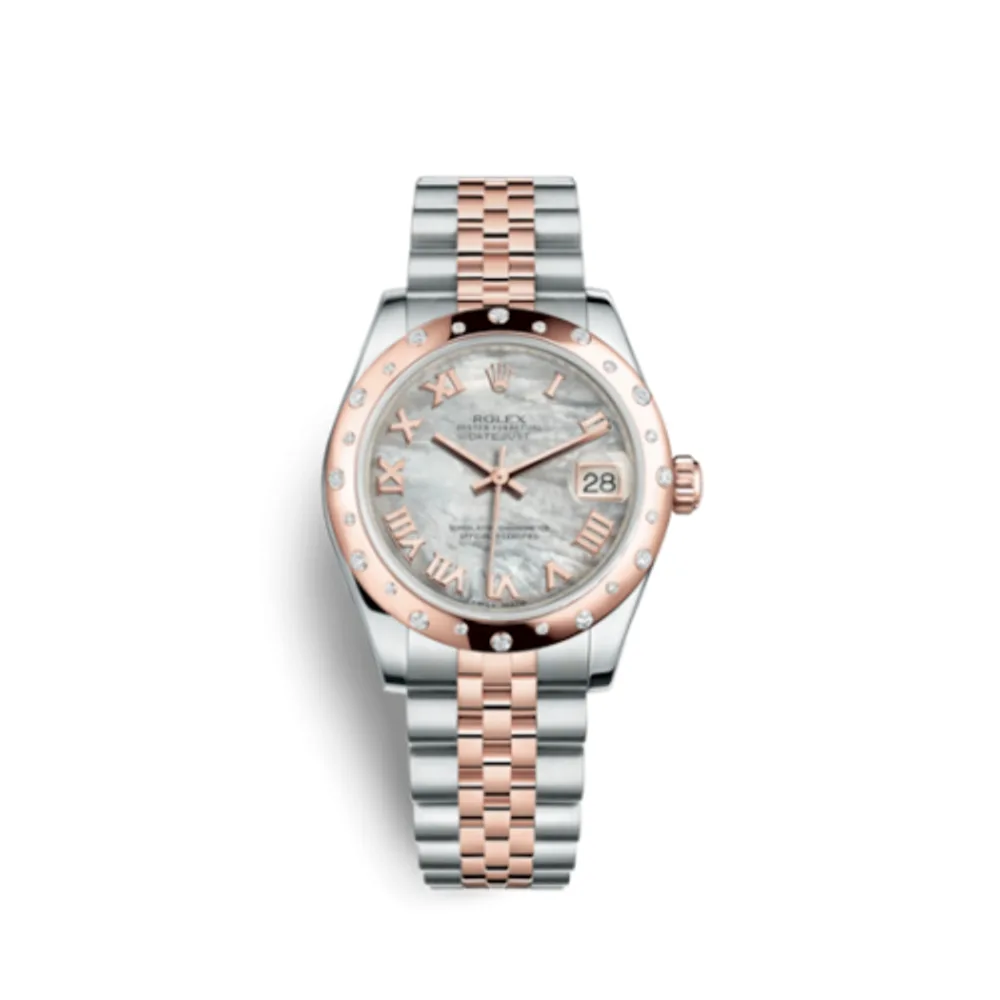 Rolex Datejust 31 Rolesor Everose Domed Diamond / Jubilee / MOP Roman