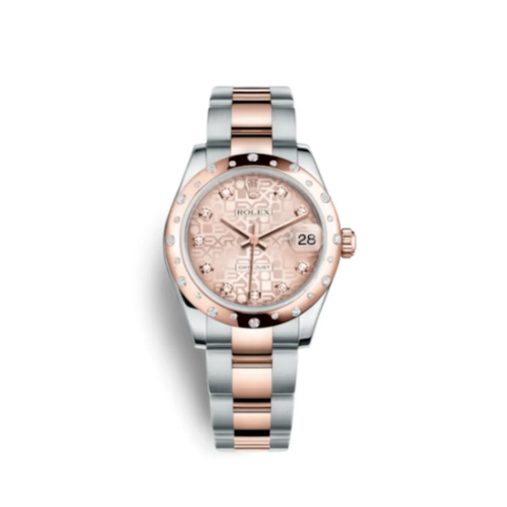 Rolex Datejust 31 Rolesor Everose Domed Diamond / Oyster / Pink Computer