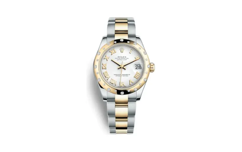 Rolex Datejust 31 Rolesor Yellow Domed Diamond / Oyster / White Roman