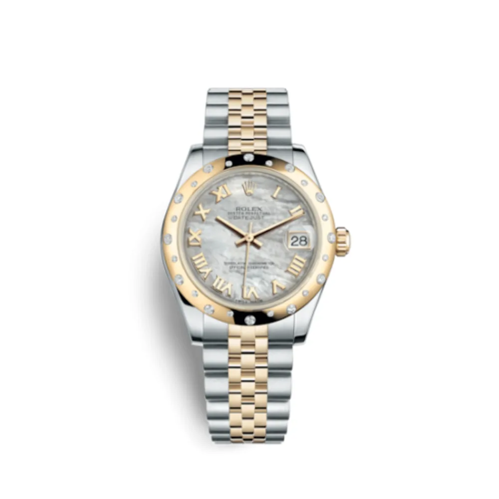 Rolex Datejust 31 Rolesor Yellow Domed Diamond / Jubilee / MOP Roman