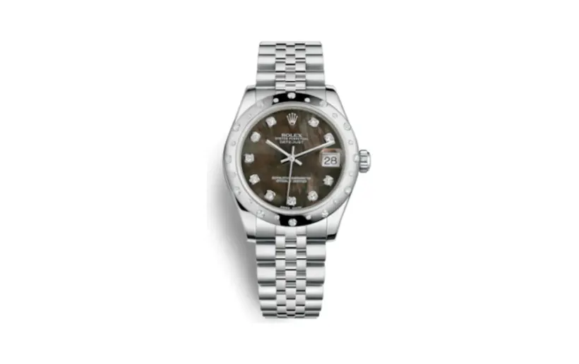 Rolex Datejust 31 Stainless Steel Domed Diamond / Jubilee / Black MOP