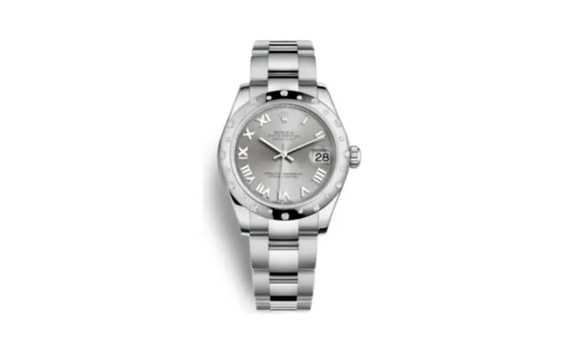 Rolex Datejust 31 Stainless Steel Domed Diamond / Oyster / Rhodium - Roman