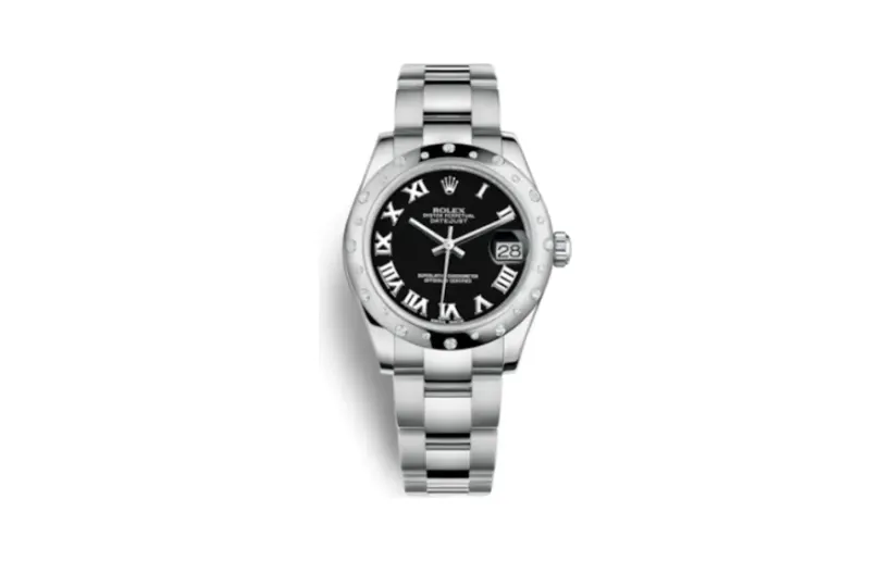 Rolex Datejust 31 Stainless Steel Domed Diamond / Oyster / Black - Roman