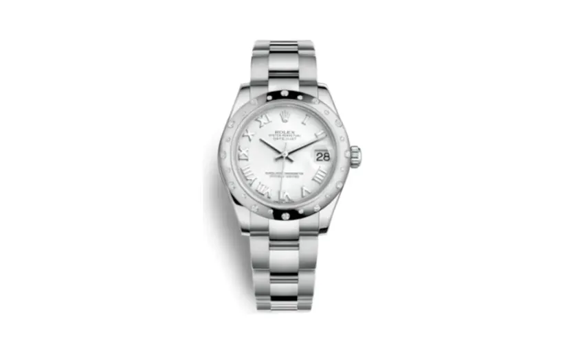 Rolex Datejust 31 Stainless Steel Domed Diamond / Oyster / White - Roman