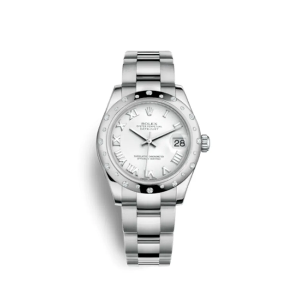 Rolex Datejust 31 Stainless Steel Domed Diamond / Oyster / White - Roman