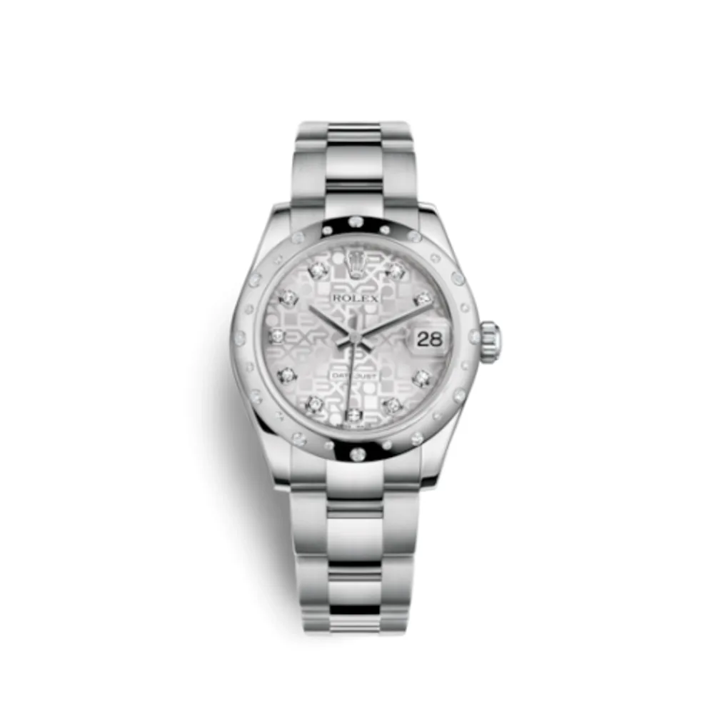 Rolex Datejust 31 Stainless Steel Domed Diamond / Oyster / Silver Computer