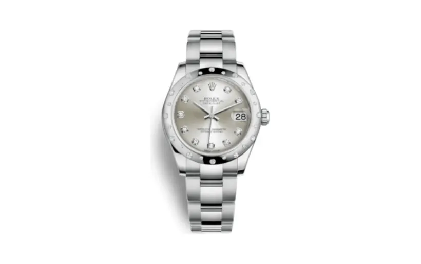 Rolex Datejust 31 Stainless Steel Domed Diamond / Oyster / Silver - Diamond