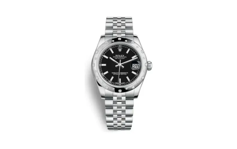 Rolex Datejust 31 Stainless Steel Domed Diamond / Jubilee / Black