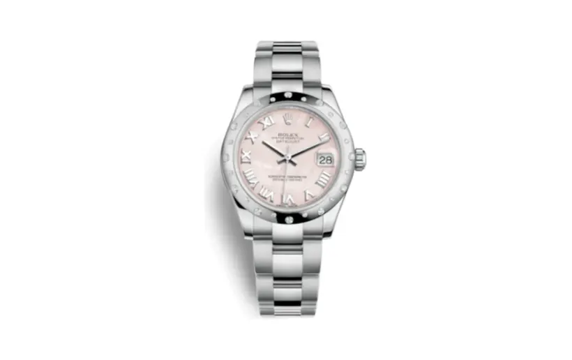 Rolex Datejust 31 Stainless Steel Domed Diamond / Oyster / Pink MOP - Roman