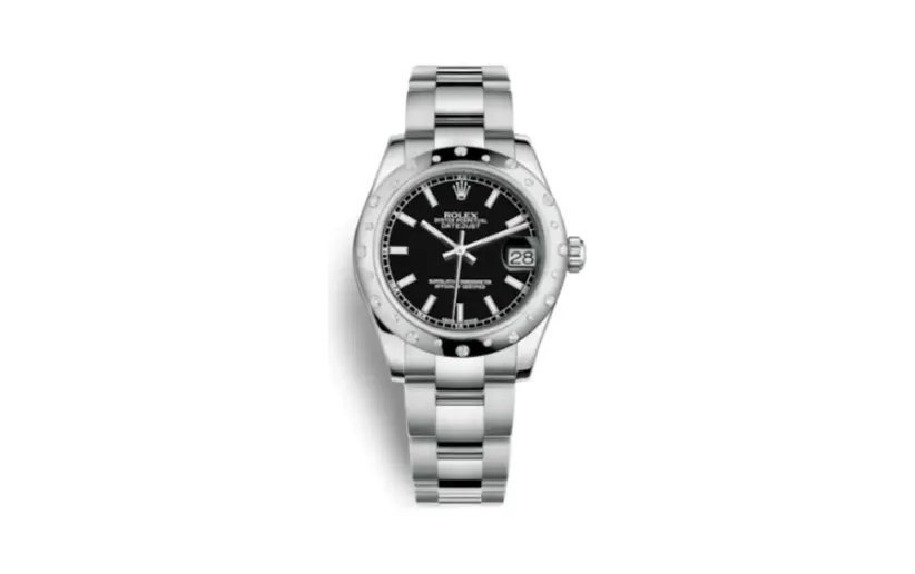 Rolex Datejust 31 Stainless Steel Domed Diamond / Oyster / Black