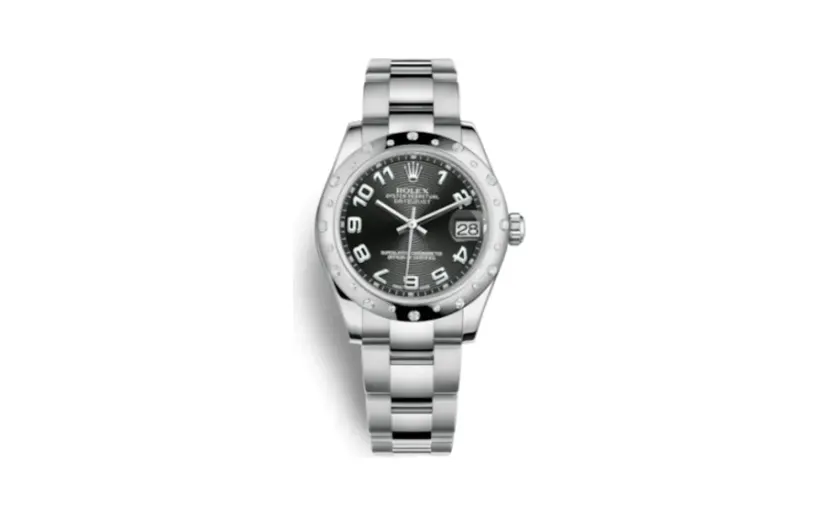 Rolex Datejust 31 Stainless Steel Domed Diamond / Oyster / Black - Arabic