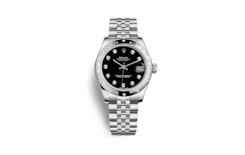 Rolex Datejust 31 Stainless Steel Domed Diamond / Jubilee / Black - Diamond