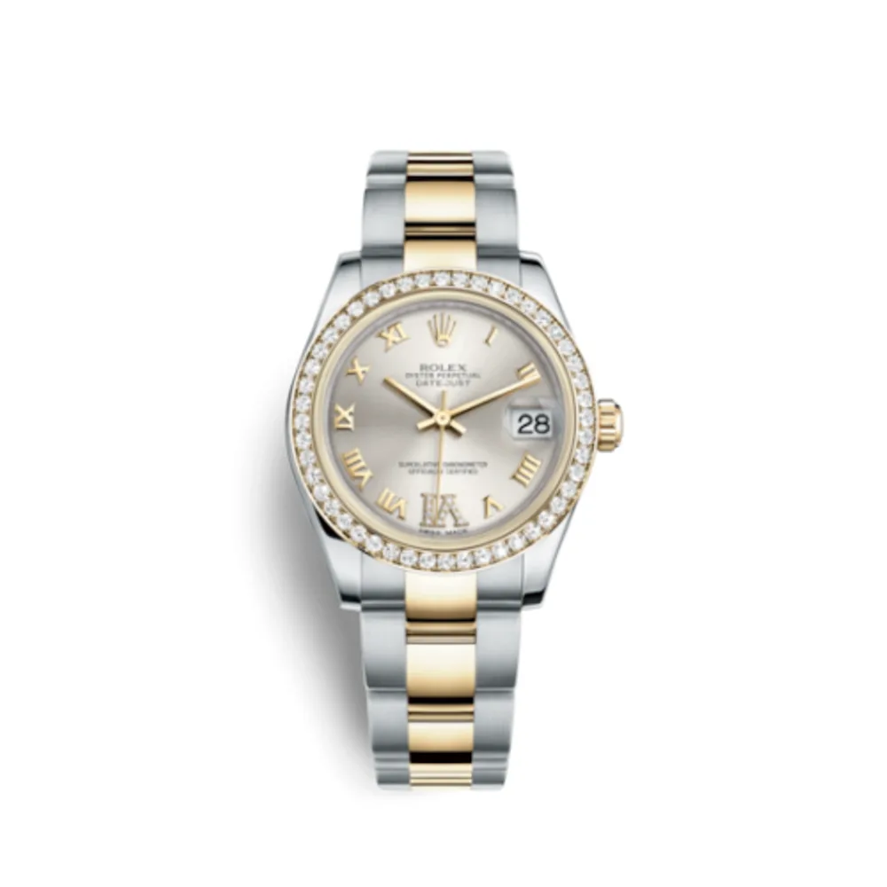 Rolex Datejust 31 Rolesor Yellow Diamond / Oyster / Silver Roman