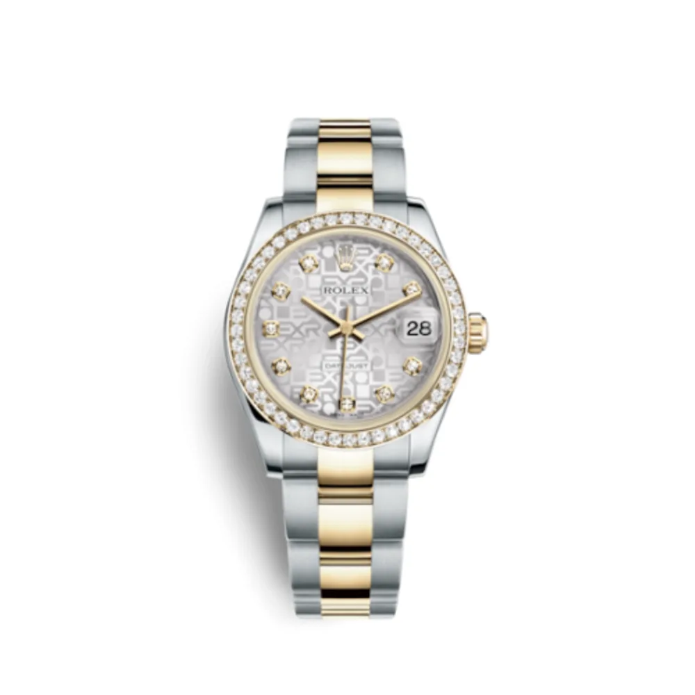 Rolex Datejust 31 Rolesor Yellow Diamond / Oyster / Silver Computer