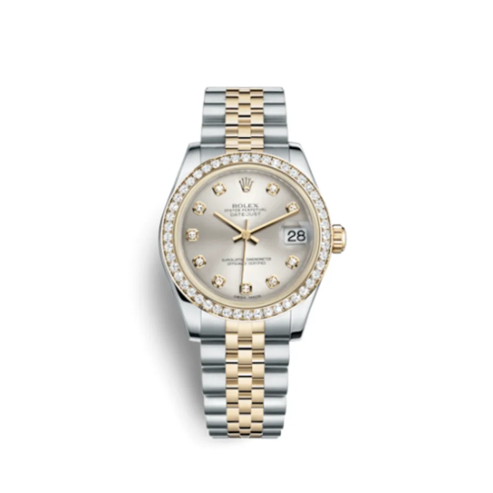 Rolex Datejust 31 Rolesor Yellow Diamond / Jubilee / Silver Diamond
