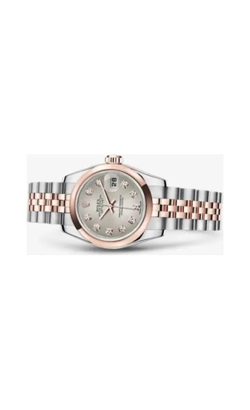 Rolex Lady-Datejust 26 Rolesor Everose Jubilee Silver Diamond