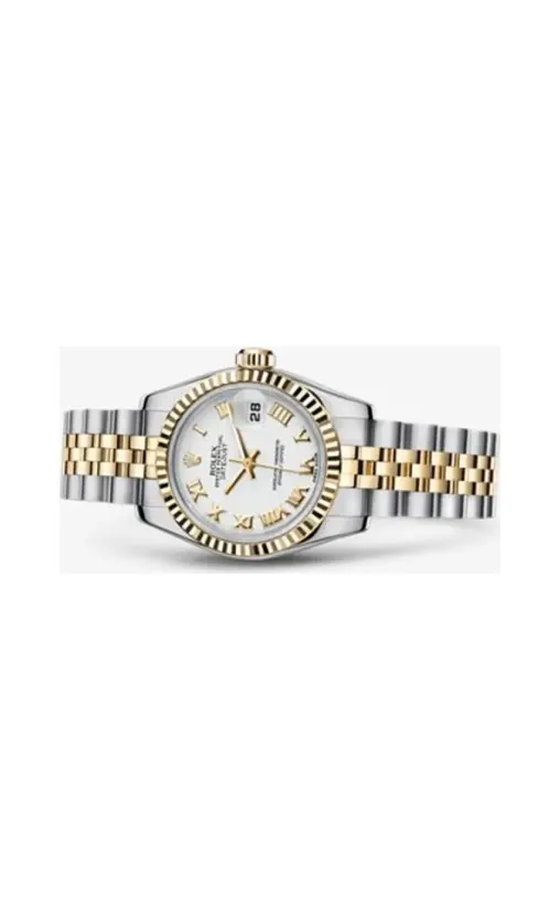 Rolex Lady-Datejust 26 Rolesor Fluted White Jubilee