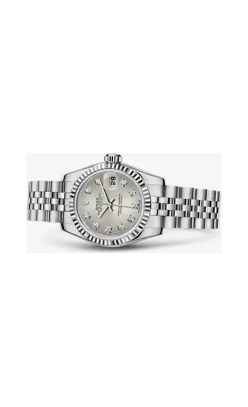 Rolex Lady-Datejust 26 Fluted Silver Diamonds Jubilee