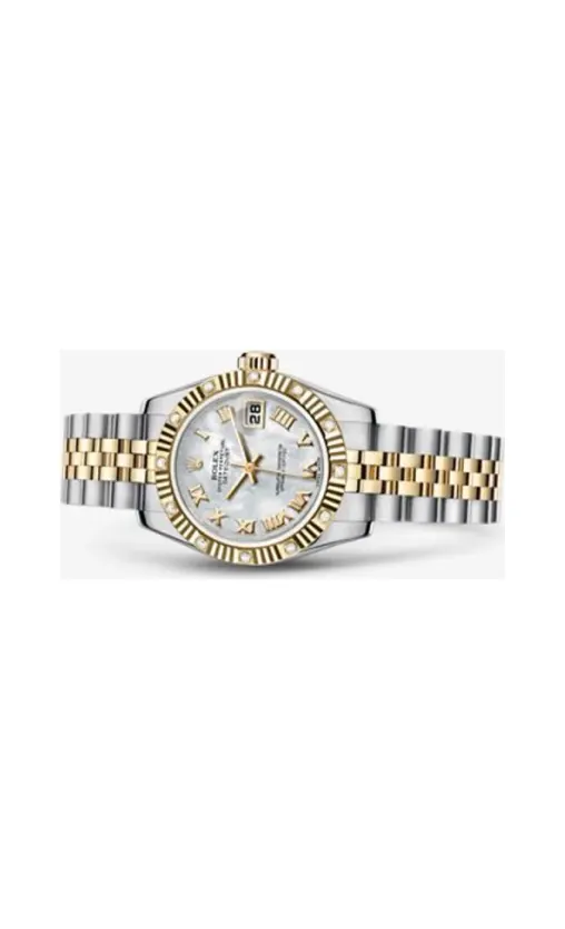 Rolex Lady-Datejust 26 Rolesor Fluted Diamond Mother-of-Pearl