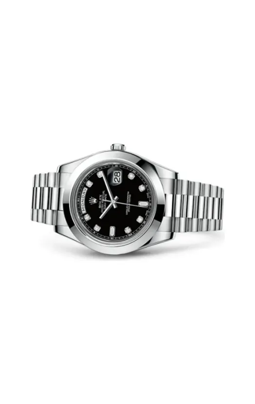 Rolex Day-Date II Platinum Black Diamonds