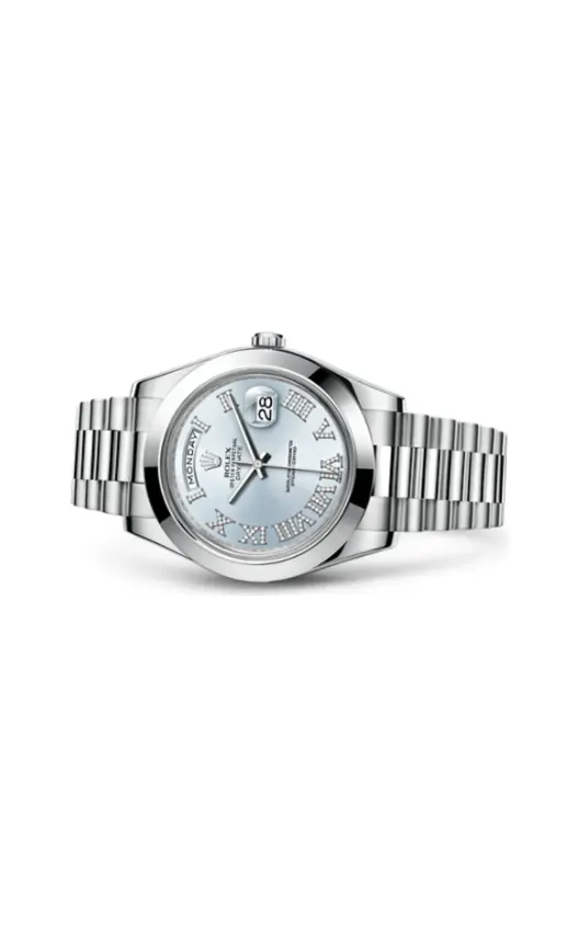 Rolex Day-Date II Platinum Diamond Romans