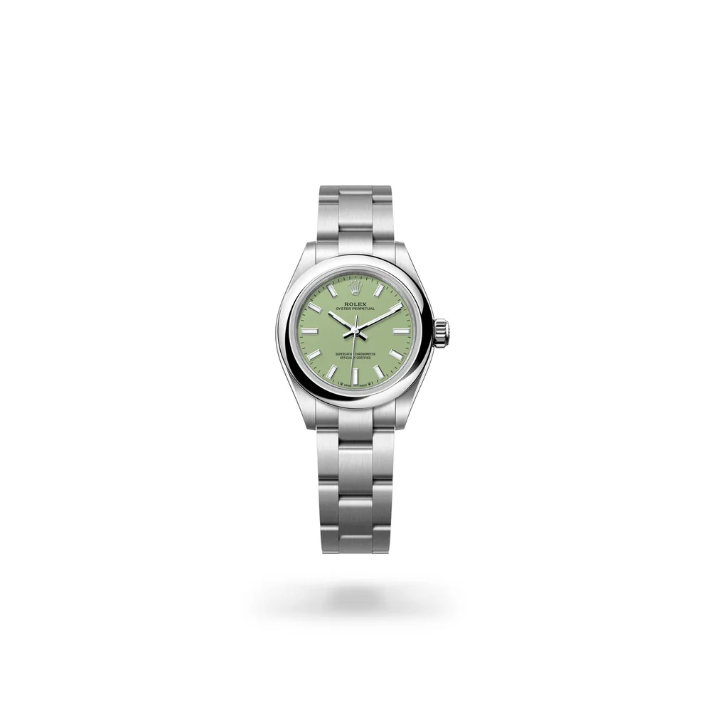 Rolex Oyster Perpetual 28, Oystersteel, Pistachio dial