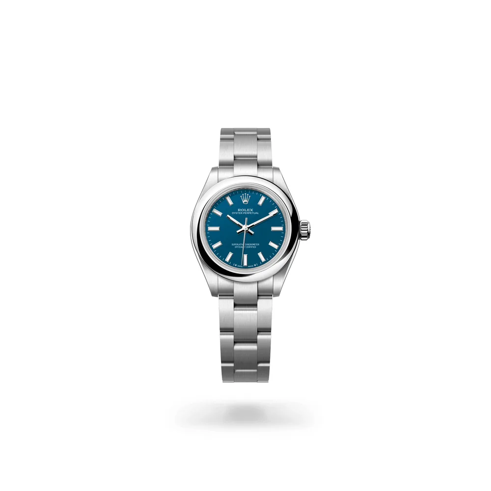 Rolex Oyster Perpetual 28, Oystersteel, Med blue dial