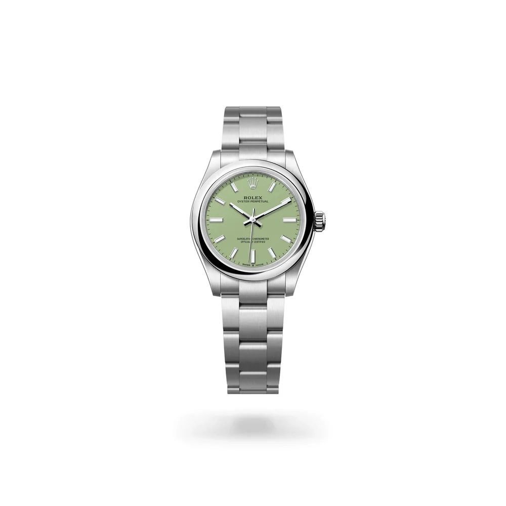 Rolex Oyster Perpetual 31, Oystersteel, Pistachio dial