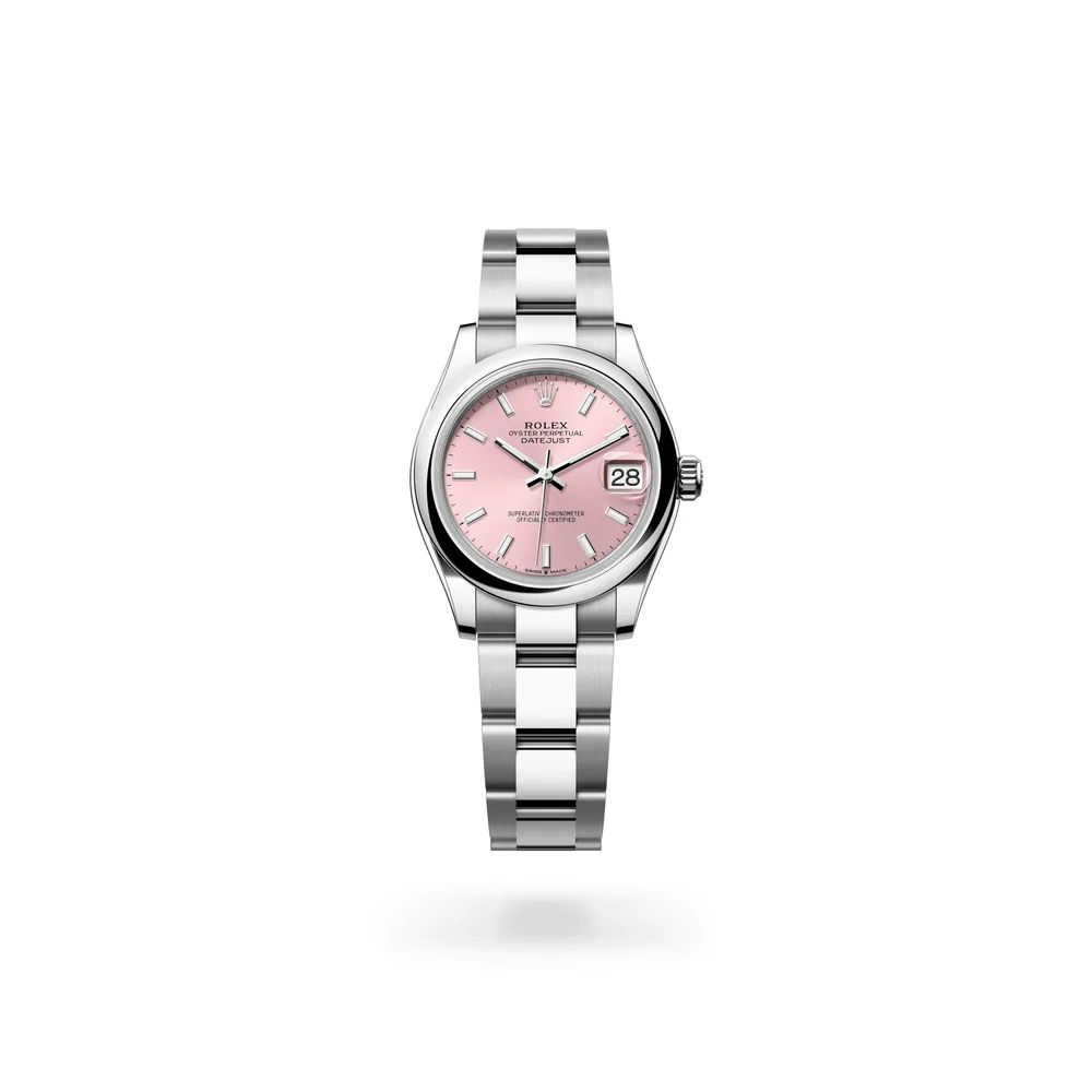 Rolex Datejust 31 Oyster, 31 mm, Oystersteel, Oystersteel, Pink dial