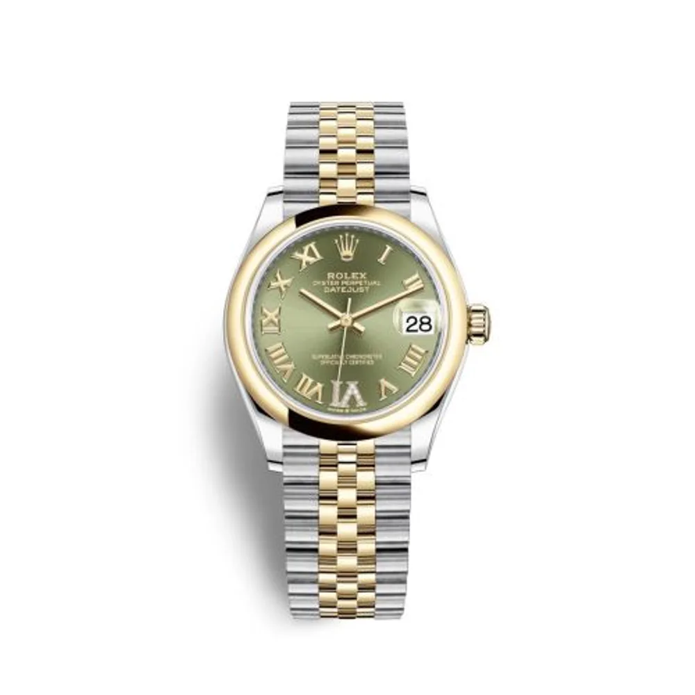 Rolex Datejust 31 Stainless Steel/ Yellow Gold / Domed / Olive - Roman / Jubilee