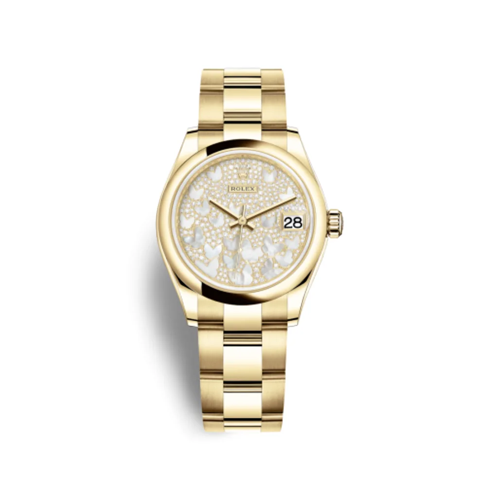 Rolex Datejust 31 Yellow Gold / Domed / Butterfly / Oyster