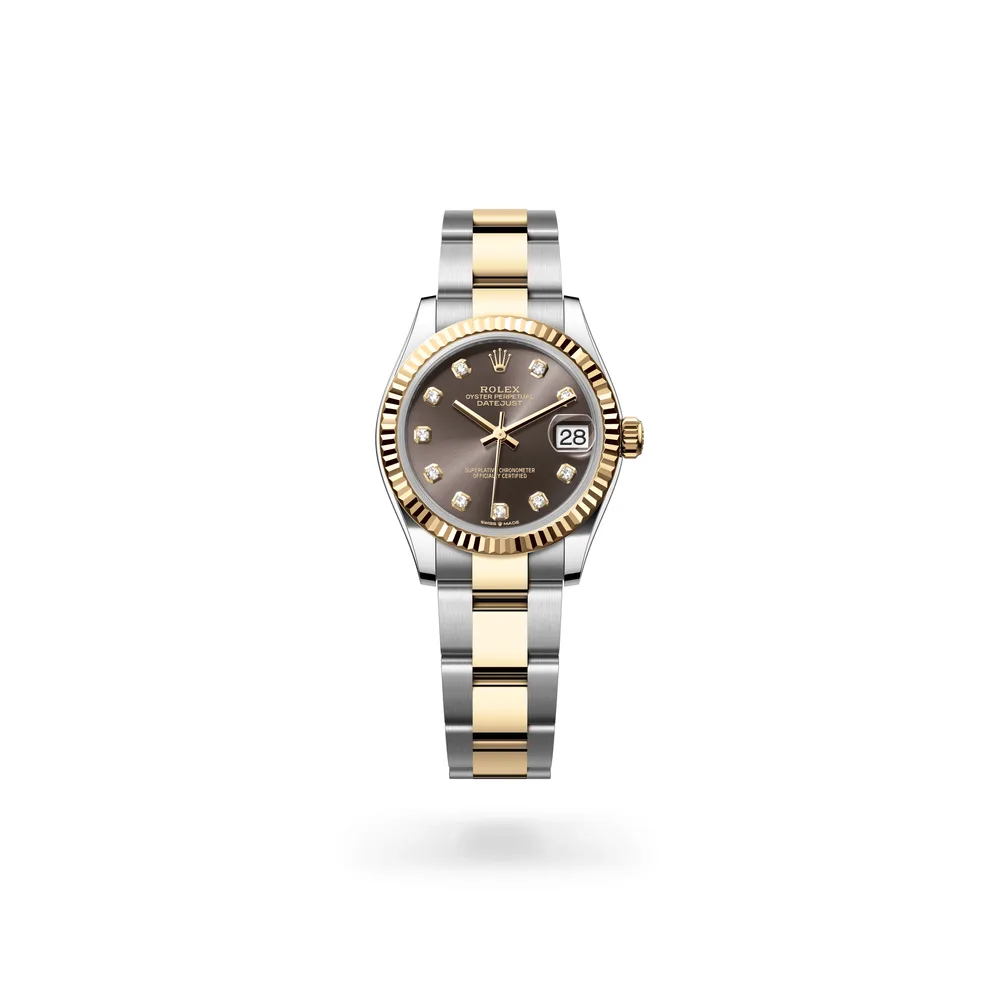 Rolex Datejust 31 Oyster, 31 mm, Oystersteel and yellow gold, Yellow Rolesor, Dark grey dial