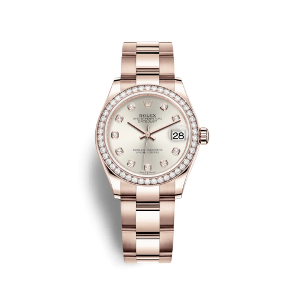 Rolex Datejust 31 Rose Gold / Diamond / Silver - Diamond / Oyster