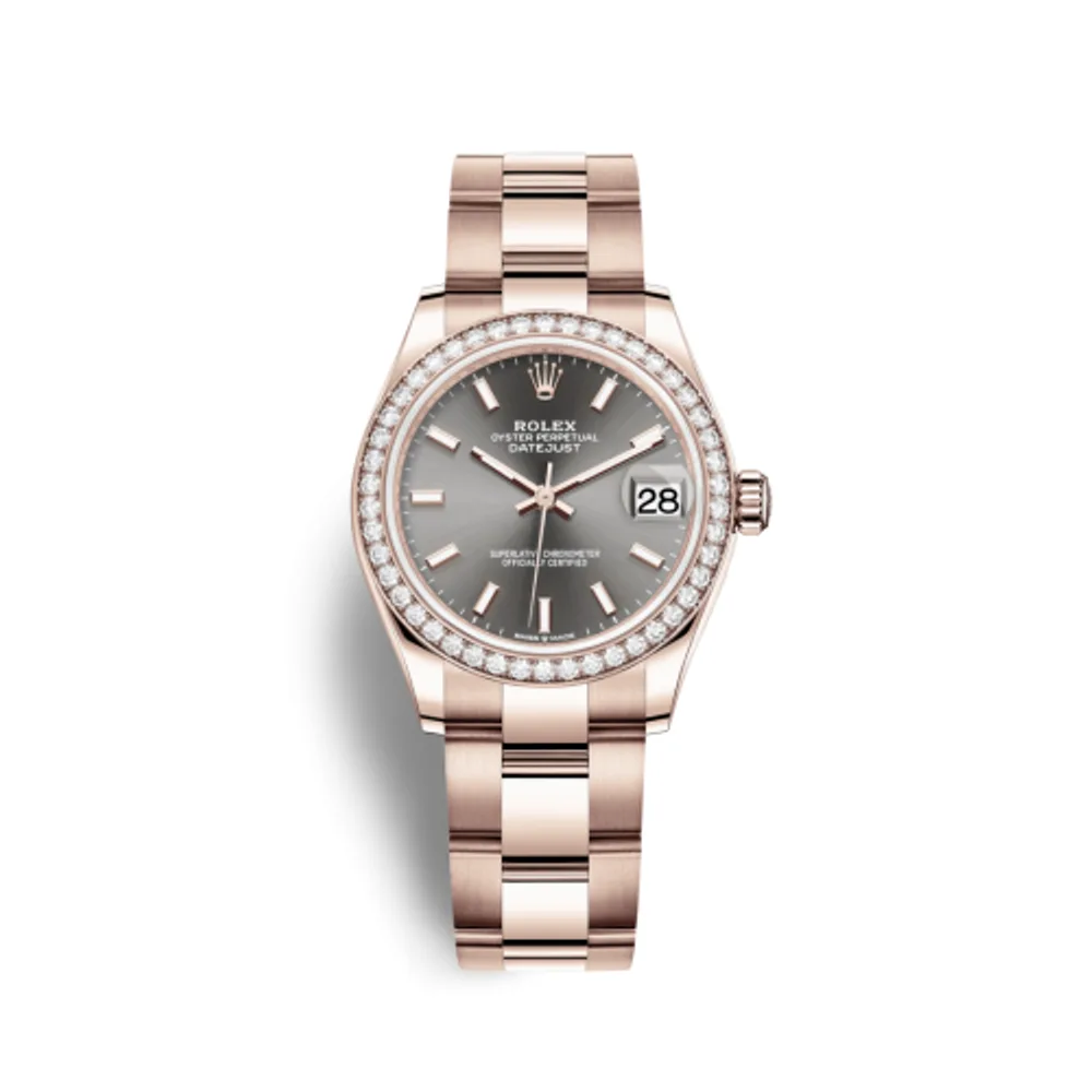 Rolex Datejust 31 Rose Gold / Diamond / Grey / Oyster