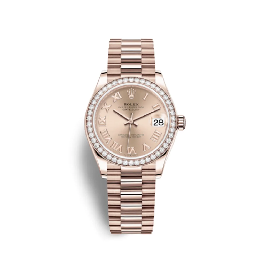 Rolex Datejust 31 Rose Gold / Diamond / Rose - Roman / President
