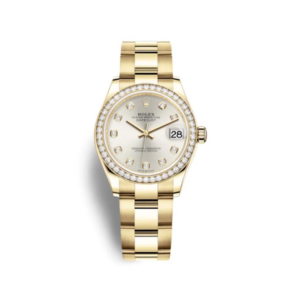 Rolex Datejust 31 Yellow Gold / Diamond / Silver - Diamond / Oyster