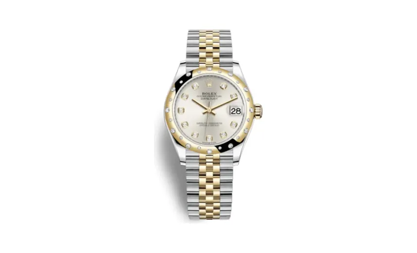 Rolex Datejust 31 Stainless Steel / Yellow Gold / Domed - Diamond / Silver - Diamond / Jubilee