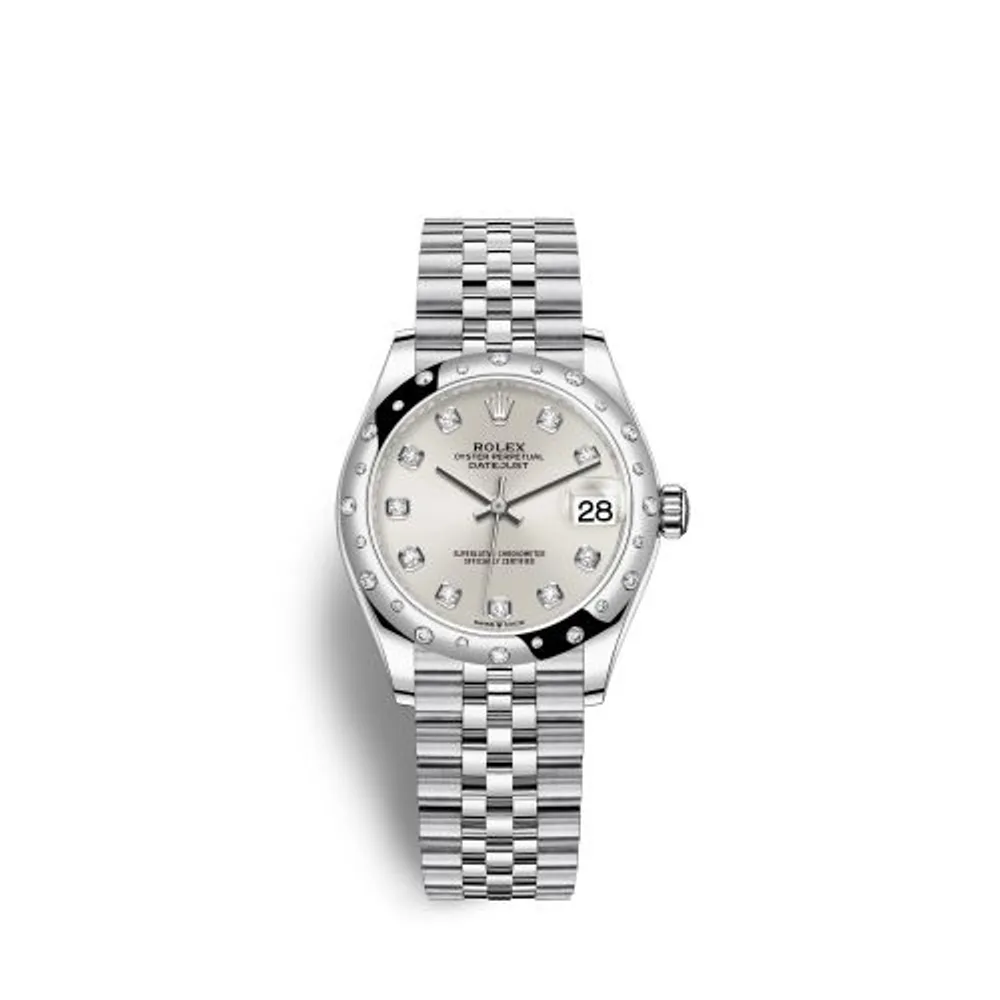 Rolex Datejust 31 Stainless Steel Domed Diamond / Jubilee / Silver - Diamond