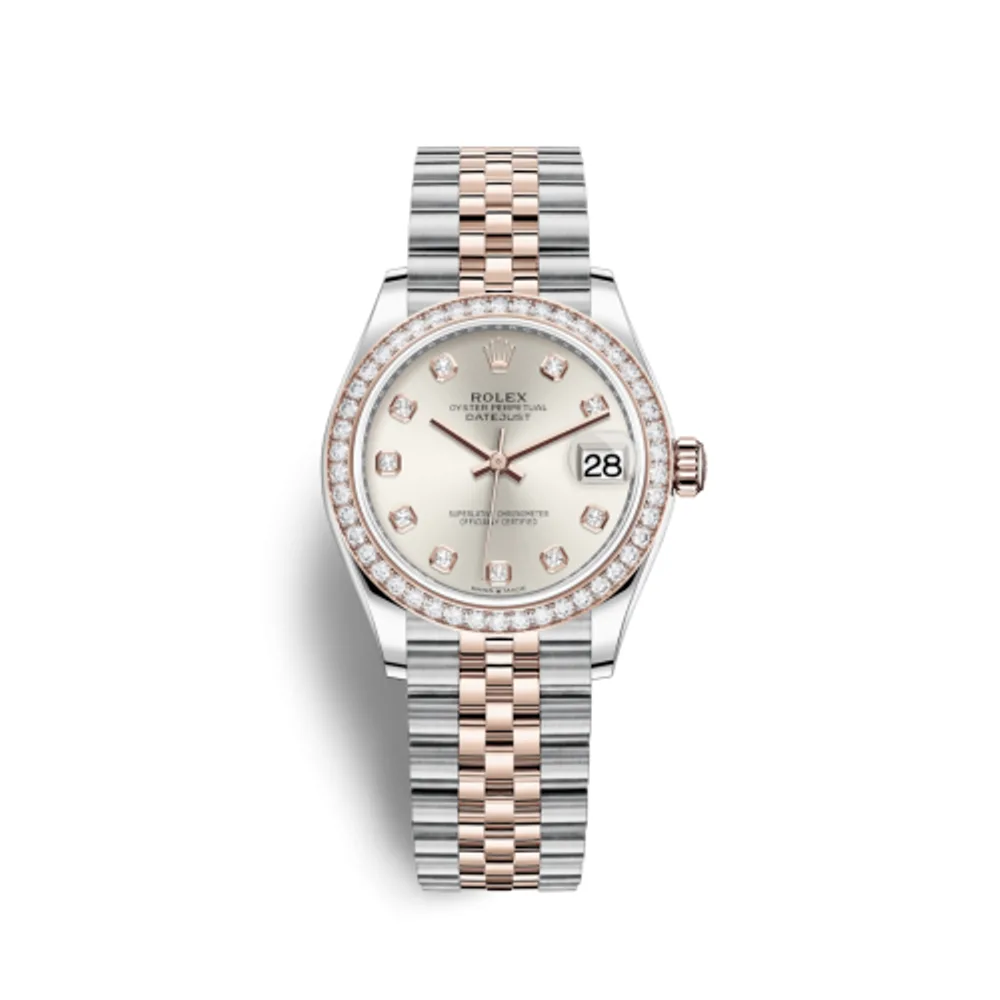 Rolex Datejust 31 Stainless Steel/ Rose Gold / Diamond / Silver - Diamond / Jubilee