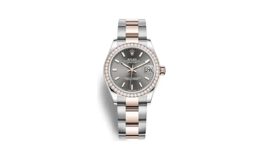Rolex Datejust 31 Stainless Steel/ Rose Gold / Diamond / Grey / Oyster